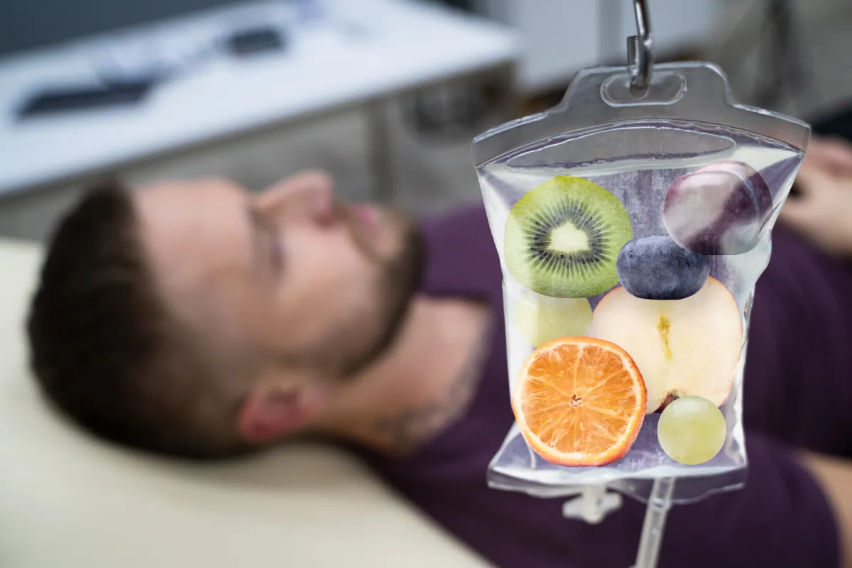 Client resting comfortably during an IV nutrient therapy treatment at EmpowerMed Longevity & Wellness